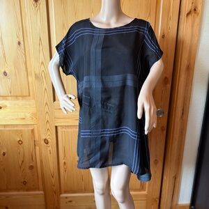 Babette San Francisco Top Lagenlook Minimalist Art to Wear Artsy Black Boxy M